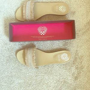 Vince Camuto-Ettina Embellished Fringe Sandals